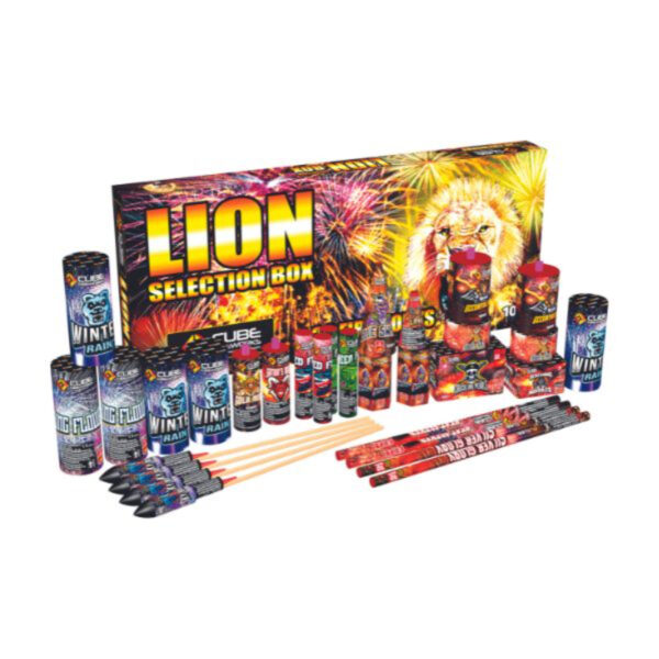 Cube Fireworks - Lion Selection Box - Fireworkmart